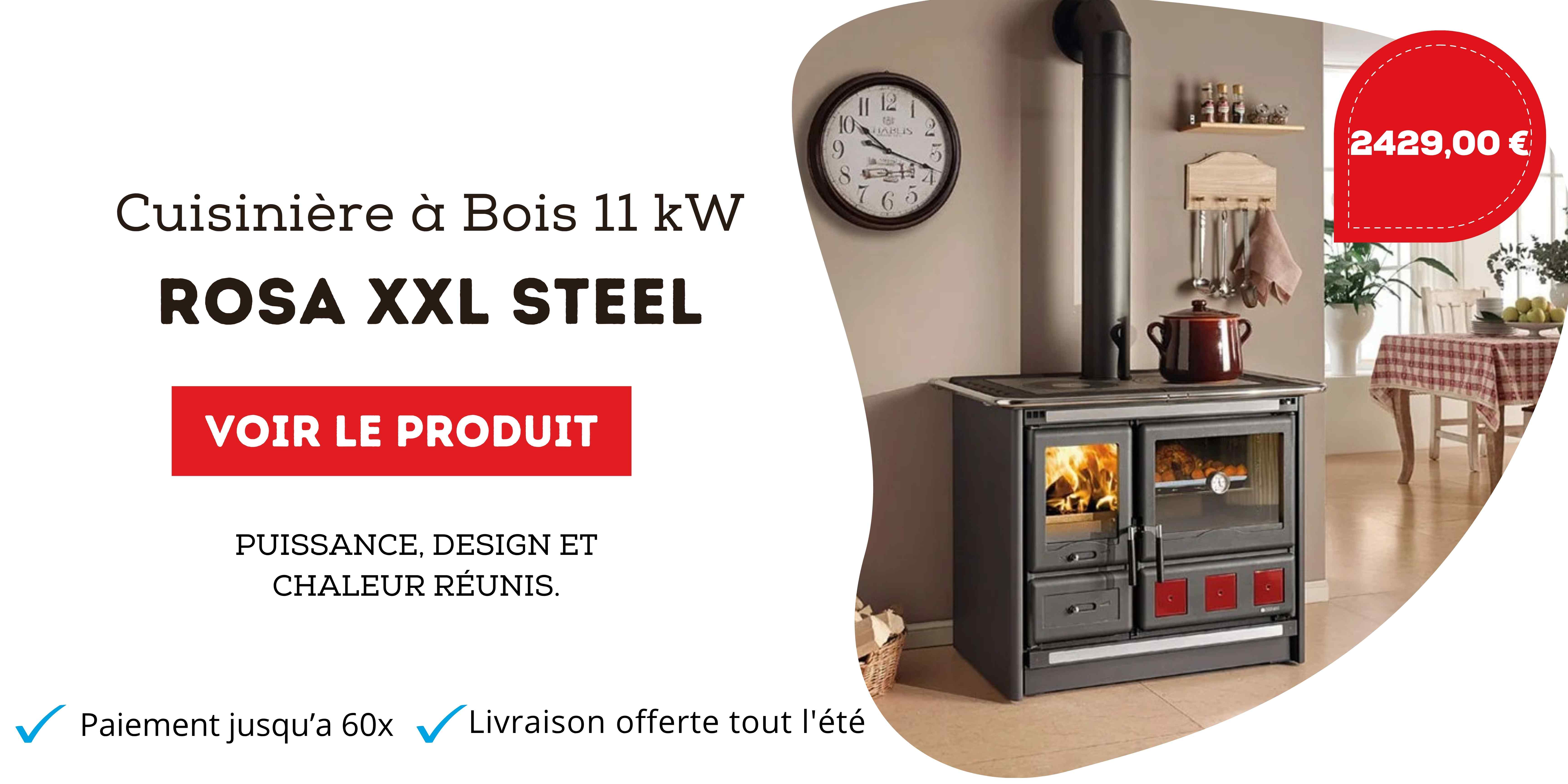 rosa cuisiniere a bois xxl 11 kw italienne